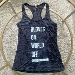 ILoveKickboxing Gloves on World Off Tank Top